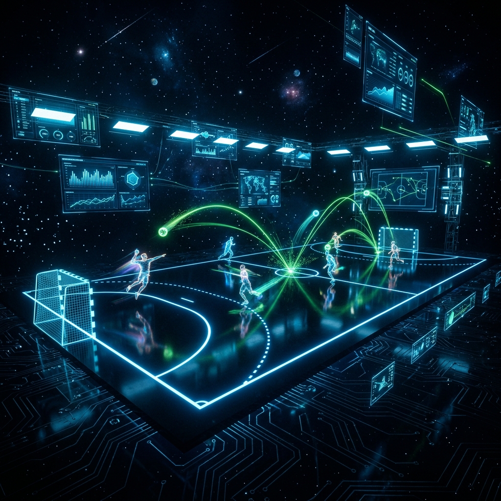 Futuristic Handball Data Visualization